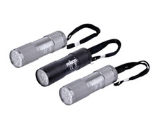 Rolson 3Pc 9 LED Aluminium